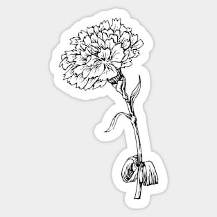 aesthetic minimalist hand drawn flower Sticker